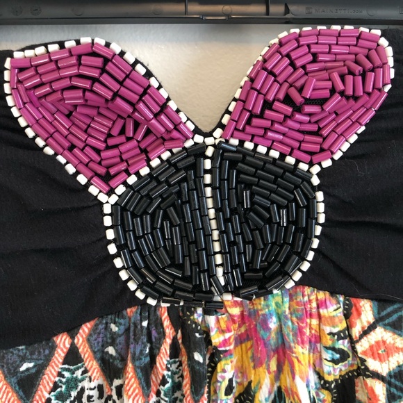 Self Esteem Sweetheart- Neck Strapless Printed Top - Picture 5 of 5